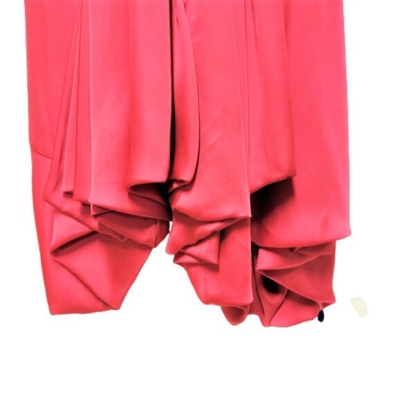 Pink Skirt Satin Midi Flare Asymmetrical Skirt- New! - Picture 2 of 6